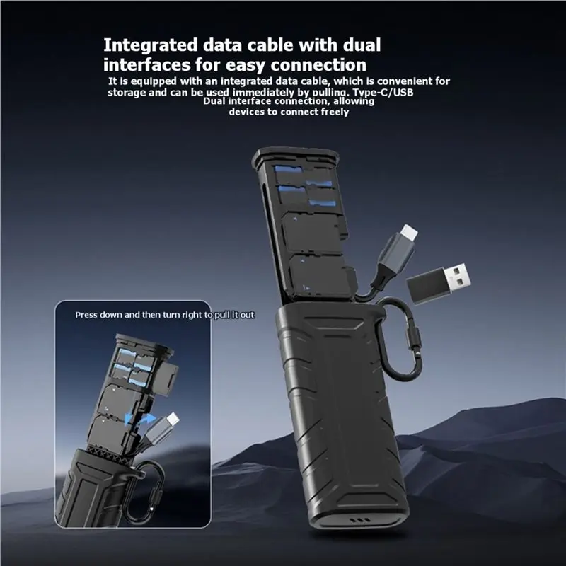 AA19 Carrying Case For Multi-Functional High-Speed Card Reader SD/TF/Flash Transfer For Cameras Smartphones Computers Tablets image 5