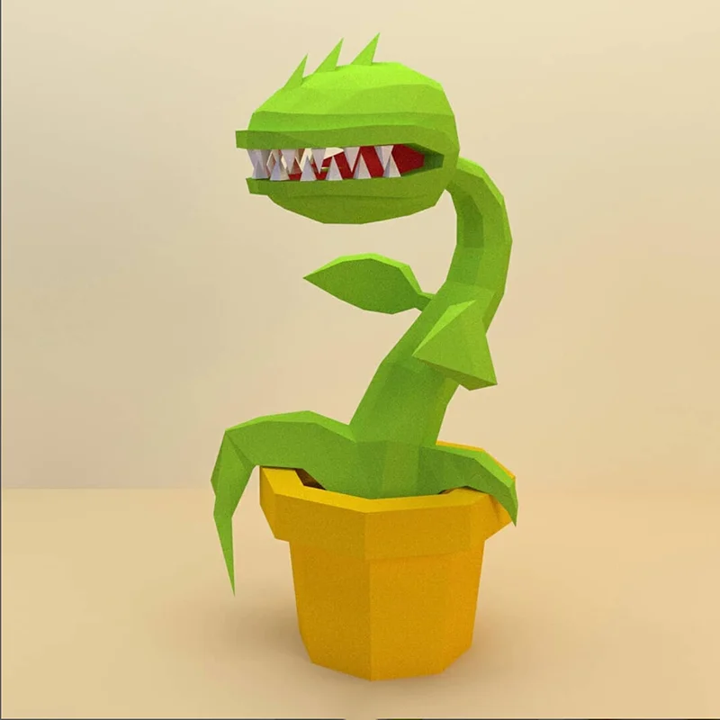 Grand kit de modèle de plante de bonsaï Chomper, papercraft en papier 3D, décoration de la maison, décoration de bureau, accessoires de jouets créatifs faits à la main, 60cm