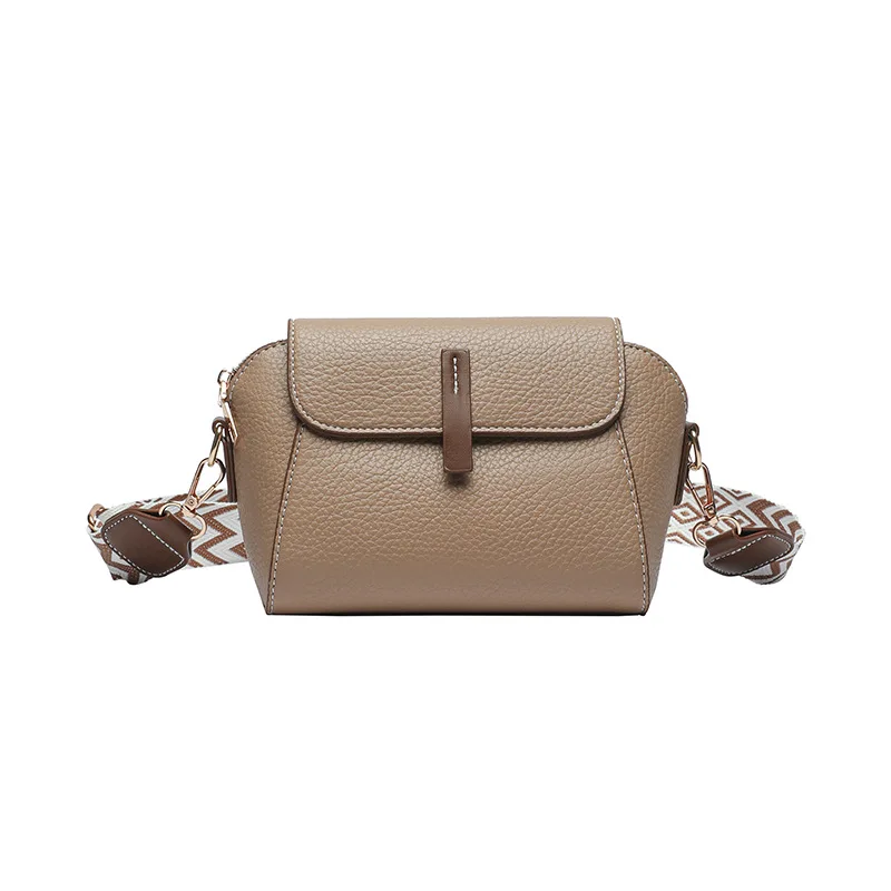 Fashion Wide Strap Crossbody Bags for Women Phone Bags Small Simple Shoulder Side Bag PU Leather Lady Luxury Handbags Commute view 2