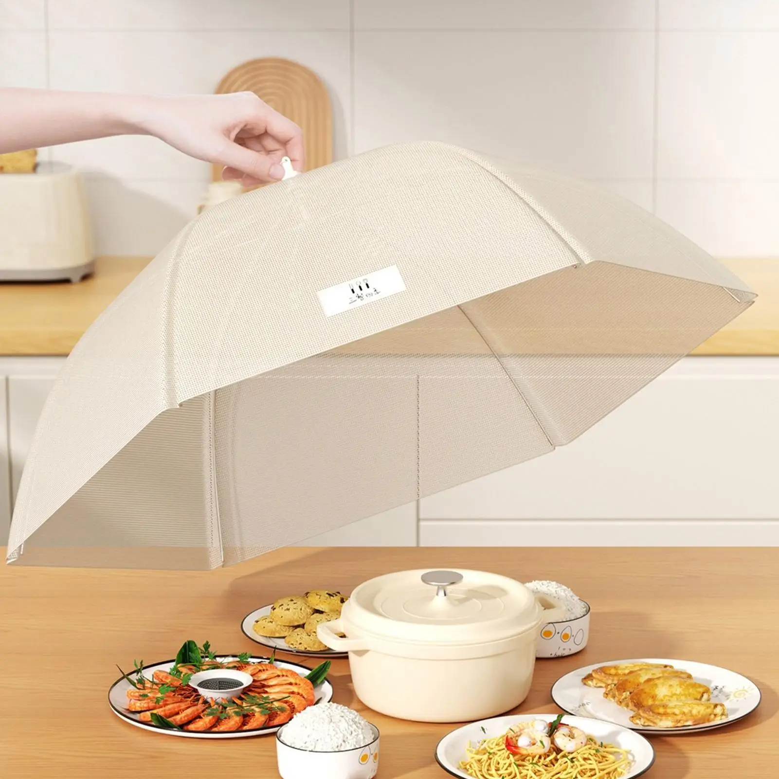Foldable Food Cover Pop-up Dining Table Mesh Cover Kitchen Dish Covers Proof Flies Insect Protective Fly Proof Table Umbrella