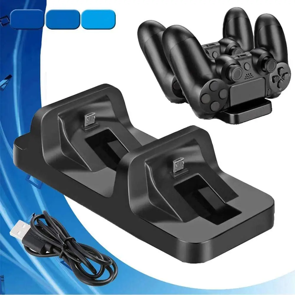 Dual Controller Charger Charging Station Dock for PS4 PlayStation 4 DualShock Controllers PS4 Pro Slim