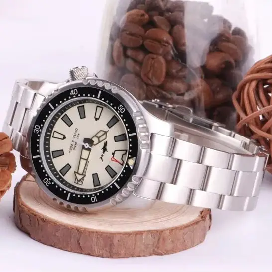 

Heimdallr Мужские автоматические часы 43,5 мм Механические наручные часы для дайвера 20ATM Водостойкие полностью светящиеся циферблаты с сапфировым стеклом