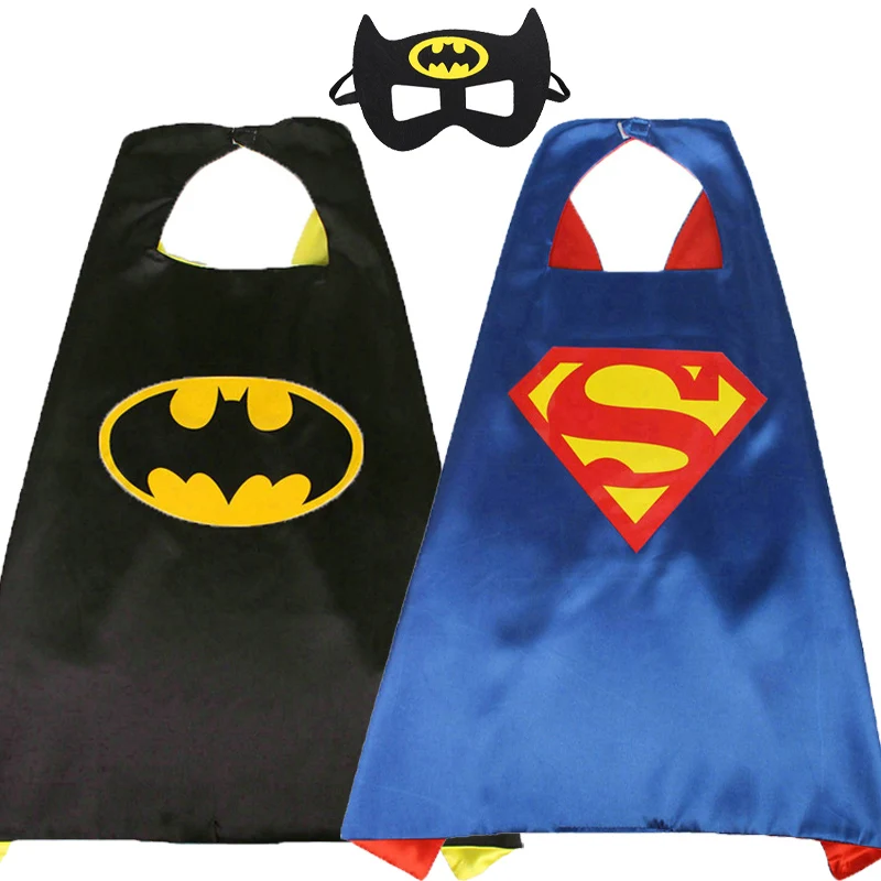 قبعات DC Batman Superman التأثيرية للأولاد والبنات، عباءات كرتونية، أزياء الهالوين وحفلات أعياد الميلاد، هدية