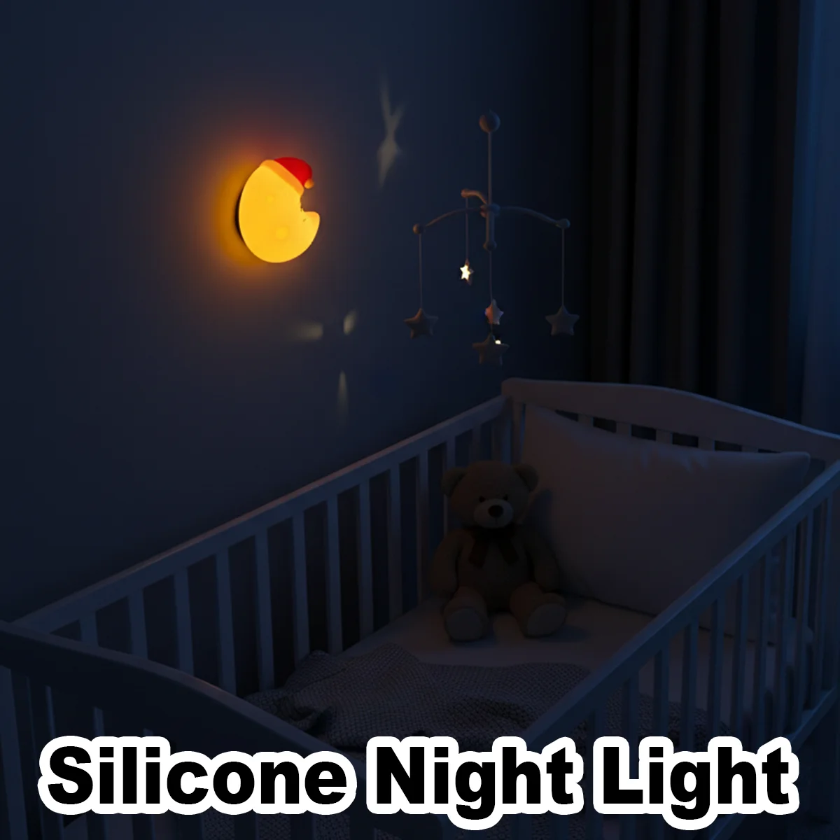 

Rechargeable Silicone Led Night Light Wall Lamp For Baby Sleeping Bedroom Star Moon Childrens Lights Cloud Dimmable Bedside With
