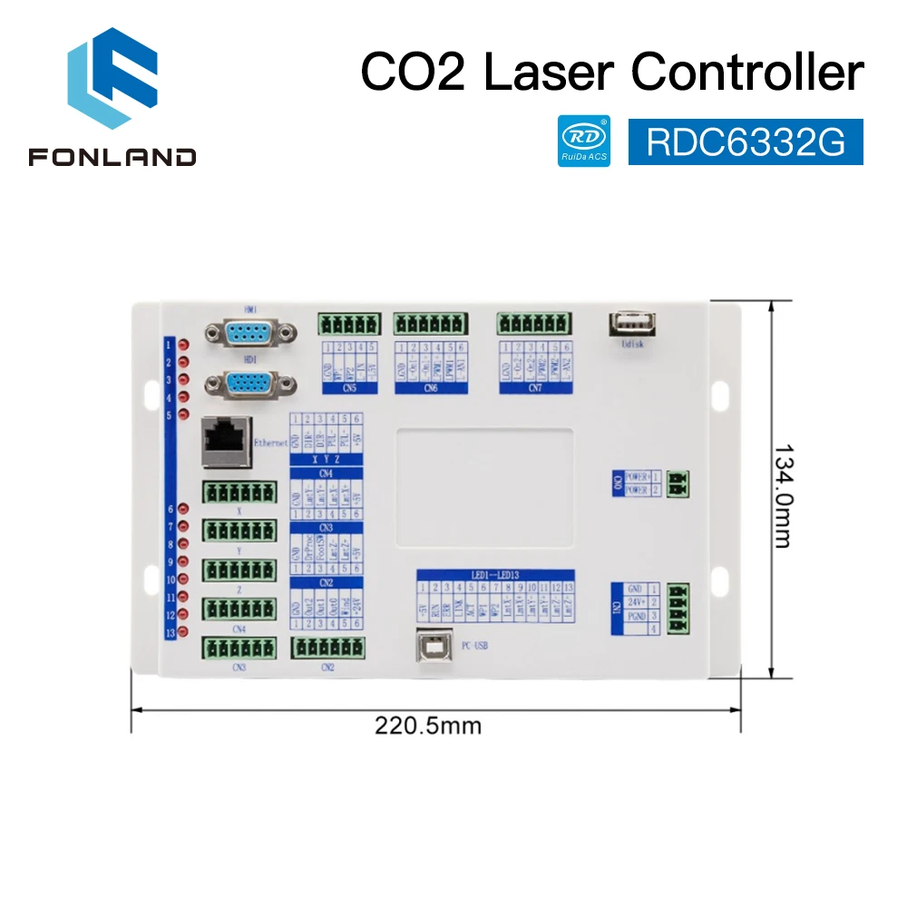 FONLAND Ruida RDC 6332G Co2 Laser DSP Controller für Laser Gravur und Schneiden Maschine RDC DSP 6332G