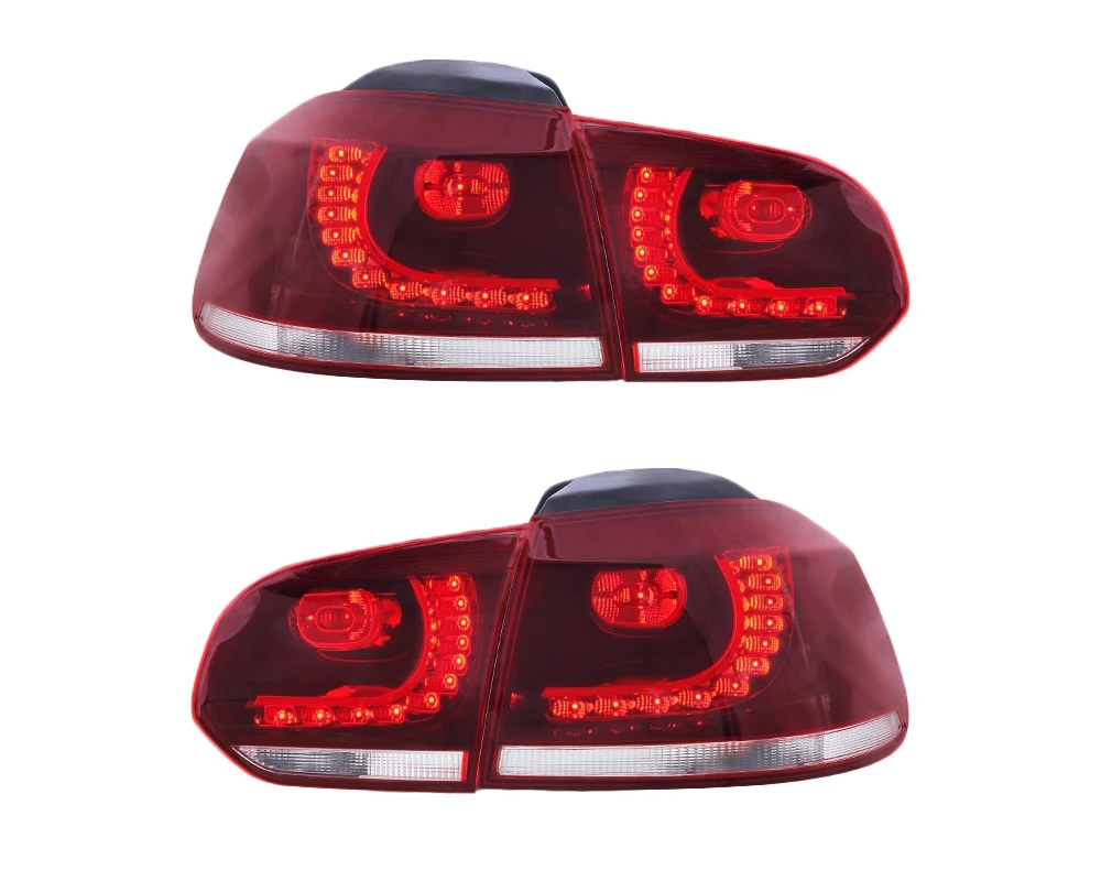 Pair Of Car Tail Light Assembly For VW golf6 mk6 R20 2008-2013 LED Brake Signal light Tuning Parts Car Rear Lamp System