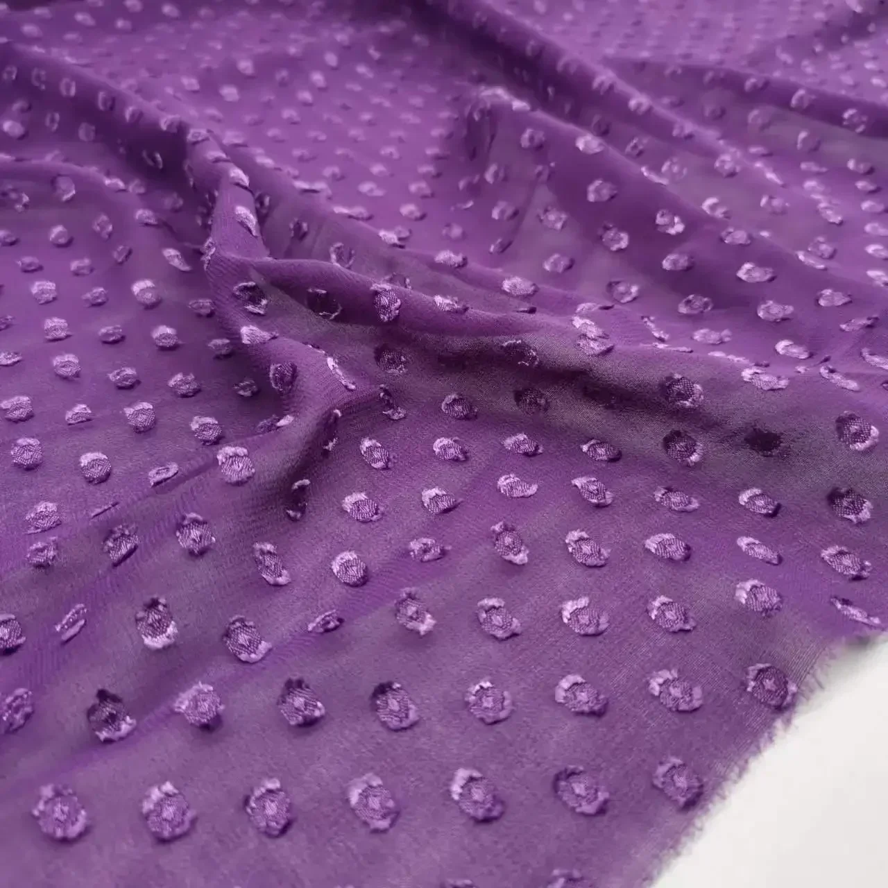 Sewing Fabric Swissdot Chiffon Soft Light Material Breathable DIY Qualified