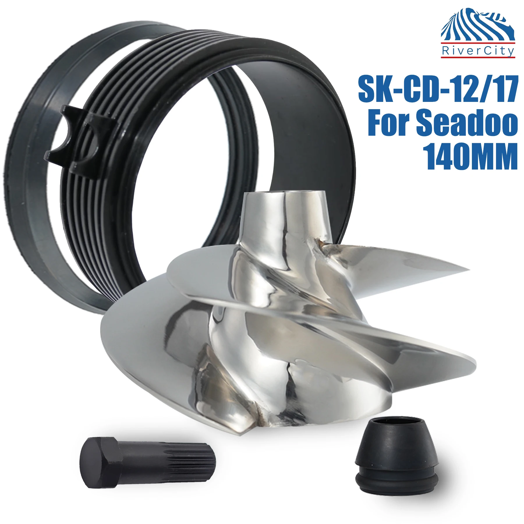 PWC impeller Jet Ski Impeller For Seadoo Spark Ace 900/ Spark Ace 900 Ho/ Spark PARK Trixx 140mm 12/17 3 Blades Replaced Solas