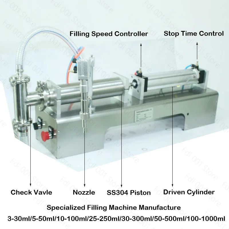 Single Head Liquid Filling Machine 3-5000ml for Food Oil Lotion