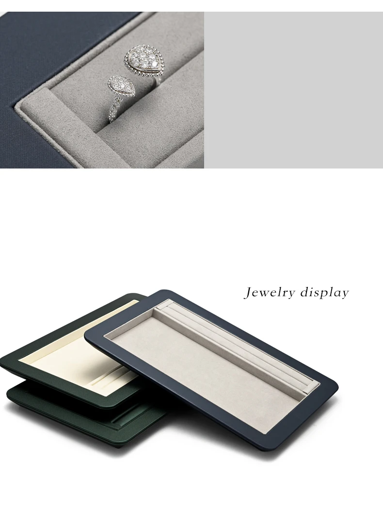 Oirlv Schmucktablett, Premium-Organizer für Ringe, Ohrringe und Armbänder, elegantes weiches Futter, perfekt für die Präsentation und Aufbewahrung von Schmuck – Detail 11