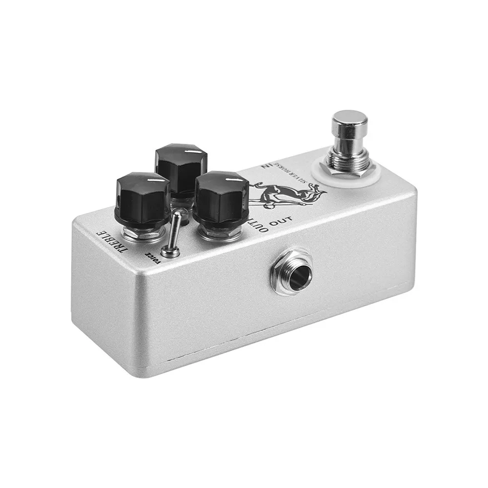 MOSKY Silver Horse Guitar Effect Pedal Mini Klon Centaur Effect Pedal Overdrive/Boost Effects Processors Volume Reverb Tremolo