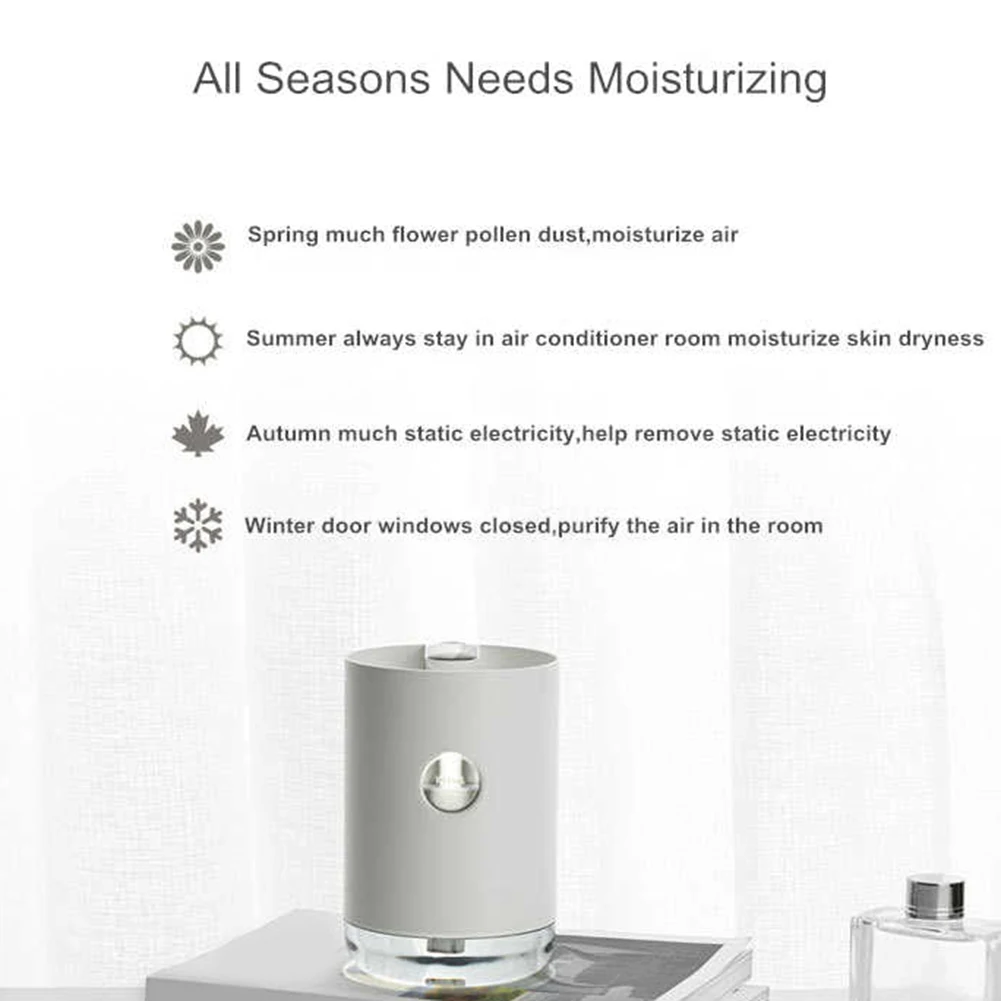 Humidificateur d'air portable sans fil USB, diffuseur d'arôme, brumisateur d'eau, affichage de la durée de vie de la batterie, aromathérapie, blanc, maison