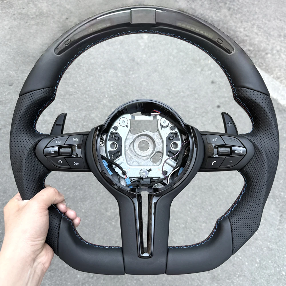 

Светодиодный руль для BMW F10 F20 F30 F32 F22 M3 M5, автомобильные аксессуары, модификация рулевого колеса, черные лопасти переключения передач