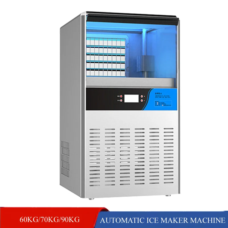 

Commercial Cube Ice Maker 60/70/90 KG/24H Freestanding Automatic Liquid Freezer Ice Generator Machine Home Appliance ﻿