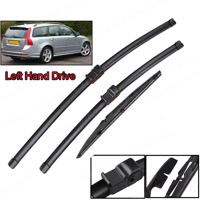 

Wiper LHD Front & Rear Wiper Blades Set For Volvo V50 2004 - 2006 Windshield Windscreen Window Rain Brushes 26"+19"+16"