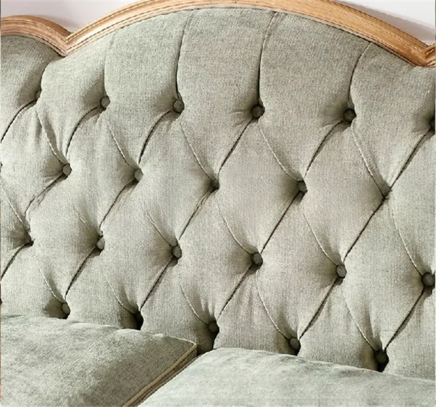 الأثاث الأمريكي أريكة من الخشب الصلب بسيطة الحديثة النسيج مشبك حقيبة لينة مقهى أريكة الترفيه