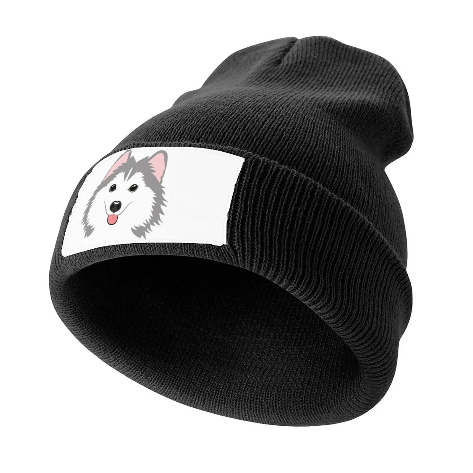 Amor gris Pomsky Pomeranian Husky gorra tejida Dropshipping sombrero de senderismo gorra de lujo gorras mujeres hombres