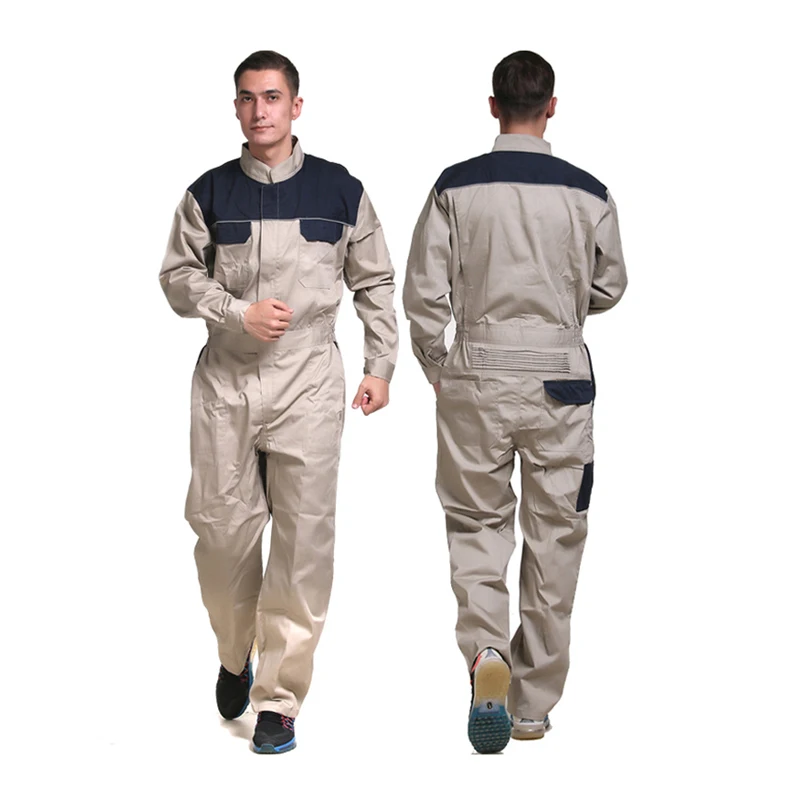 Men\'s 100% Cotton Coverall Workwear Suit Mining Work Wear Overalls Mechanic Carpenter Repairman Auto Repair Electric Welding