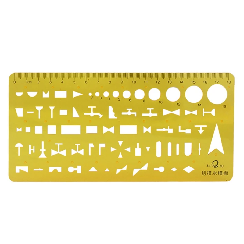 Modelo de desenho geométrico desenho estêncil ferramenta de medição régua de plástico para arquitetura escritório estudo edifício de design