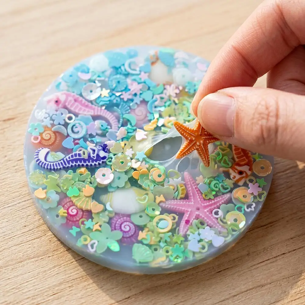 Ocean Themed Sensory Stress Relief Toys Silicone Picky Pad Decompression Skin Picking Pad For Autism ADHD Sensory Anxiety Toy