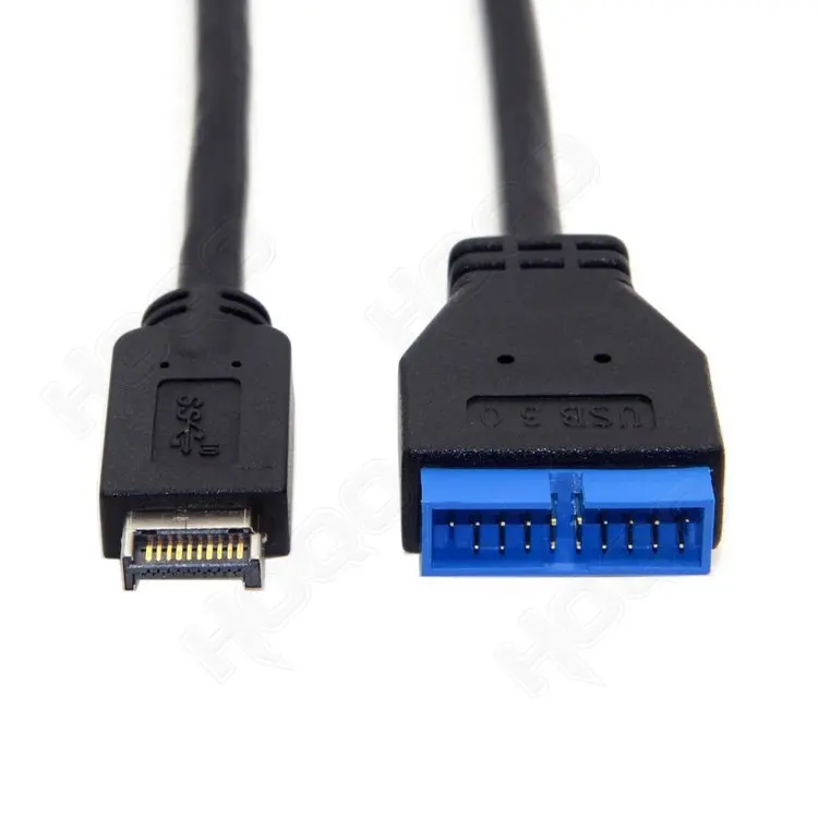 20pin ao tipo-e cabo curto, cabeçalho do painel frontal de usb 3.1 ao cabo de extensão 25cm do encabeçamento de usb 20pin para asus placa-mãe