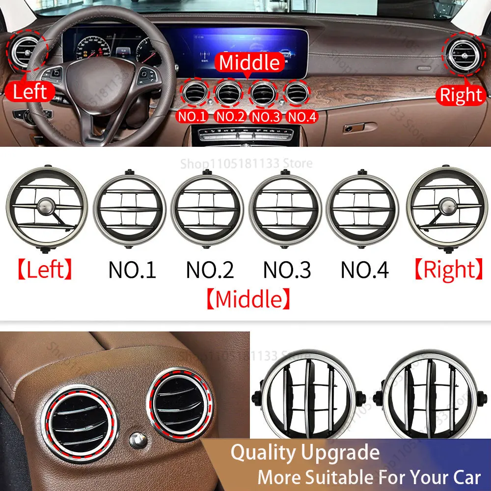 For Mercedes W213 Car Rear Air Conditioner Vent Grille Outlet Cover For Benz E Class 2015-2023 E200 E230 E300 E63 AMG 2138309501