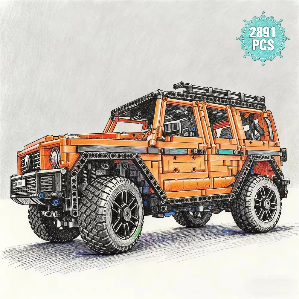 

Горячая новинка 2026: Конструктор внедорожника с двигателем V6, модель для сборки, игрушка для мальчиков, подарок на Рождество и день рождения