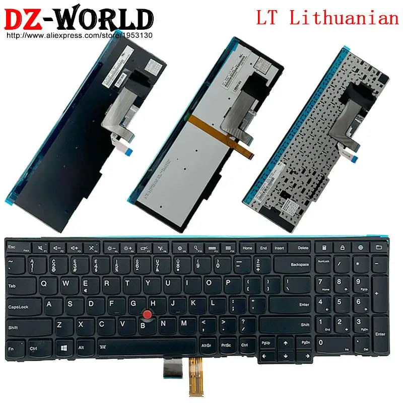 

LT Lithuanian Backlit Keyboard for Lenovo Thinkpad P50S T560 W540 T540P W541 T550 W550S L540 L560 L570 E531 E540 Lapotp 04X6381