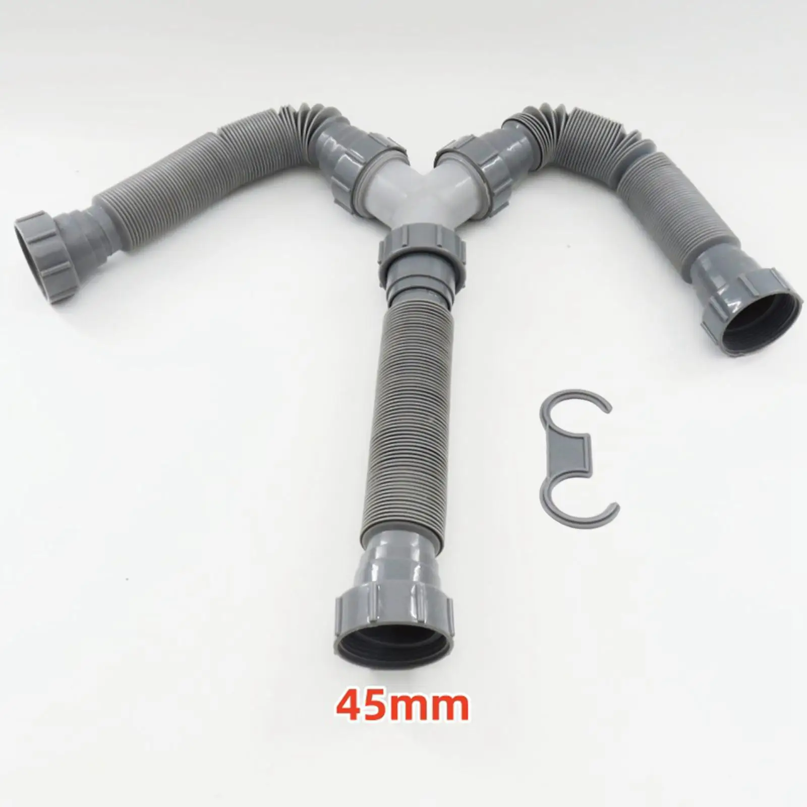 

Double Sink Drain Pipe Leakproof,Easy to Use,Professional,Flexible Expandable Replacement for Bathroom Kitchen Sink Accessories
