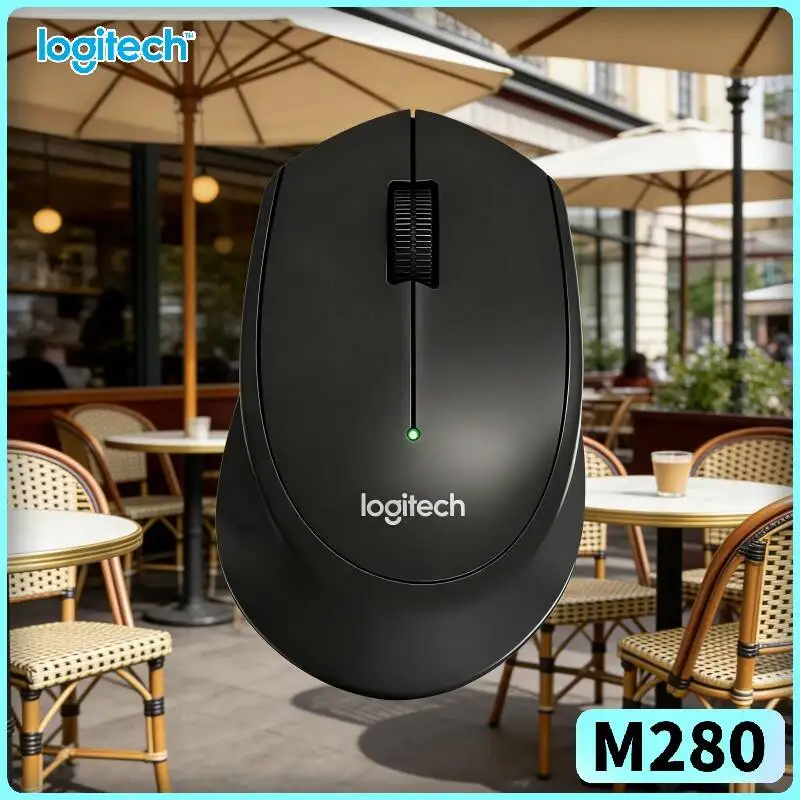 Logitech M280 Wireless Mouse 2.4GHz Nano Dongle 1000 DPI Soft Contoured Hold 18-Month Battery for Office PC Laptop Mac