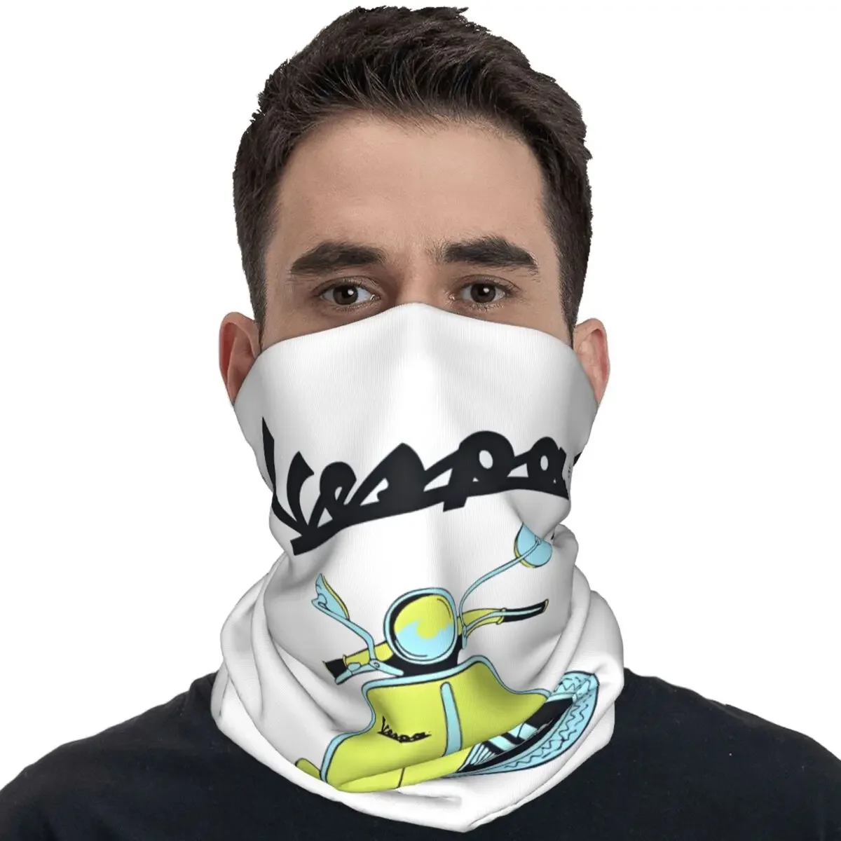 Outdoor Sports Balaclava Retro Classic Italy Scooter Art Bicycle Mask Soft Bike Tactical Mask Funny Hiking Camping Sun Scarves