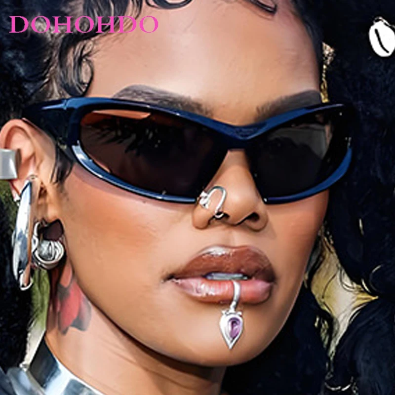 

Y2K Vintage Big Frame Punk Women Sunglasses For New Trendy Luxury Brand Designer Men Outdoors Travel Sun Glasses Female UV400