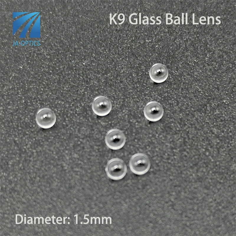 JA-OPTICS High Precision 5 Pcs Diameter 1.5mm Optical Glass K9/BK7 Crystal Spherical Ball Lens