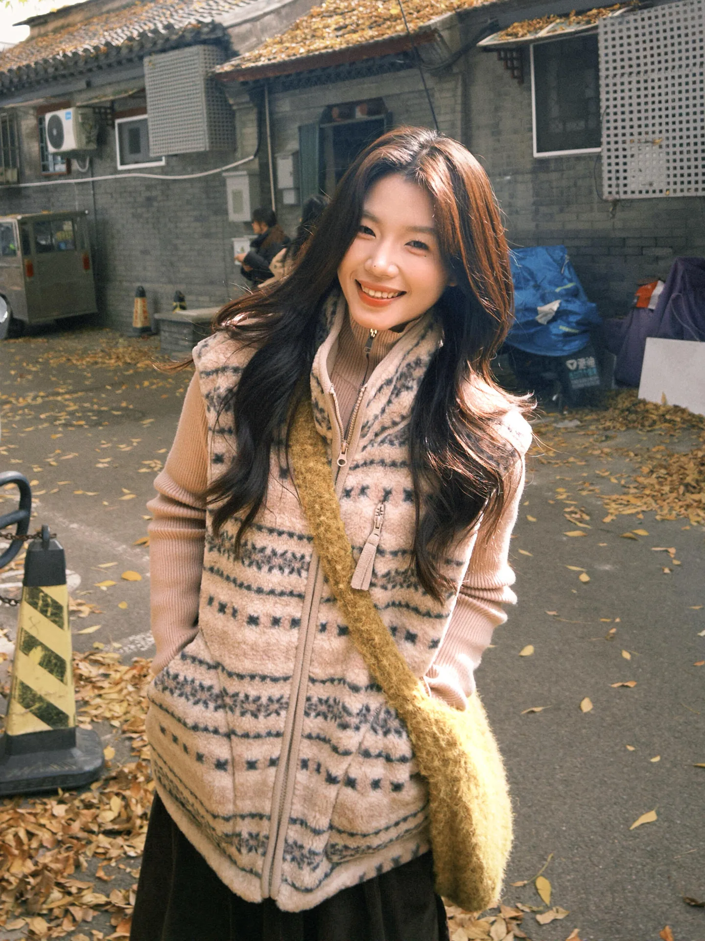 

Женский жилет из овечьей шерсти с вышивкой в стиле Fair Isle, осенне-зимний, теплый, для многослойного ношения, с интегрированной отделкой из меха