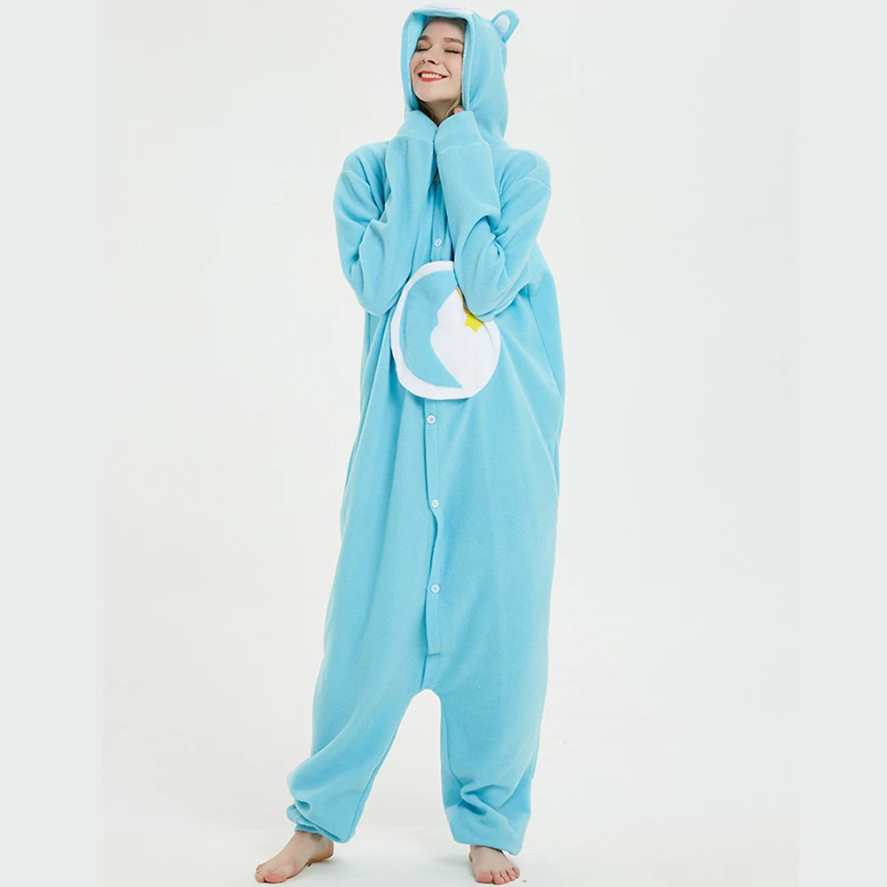 Pijama Unisex Polar Fleece Onesie, Kigurumi Anime Cosplay Costume, Macacões, Halloween, Natal, Homens, Mulheres, Adulto, 1 peça