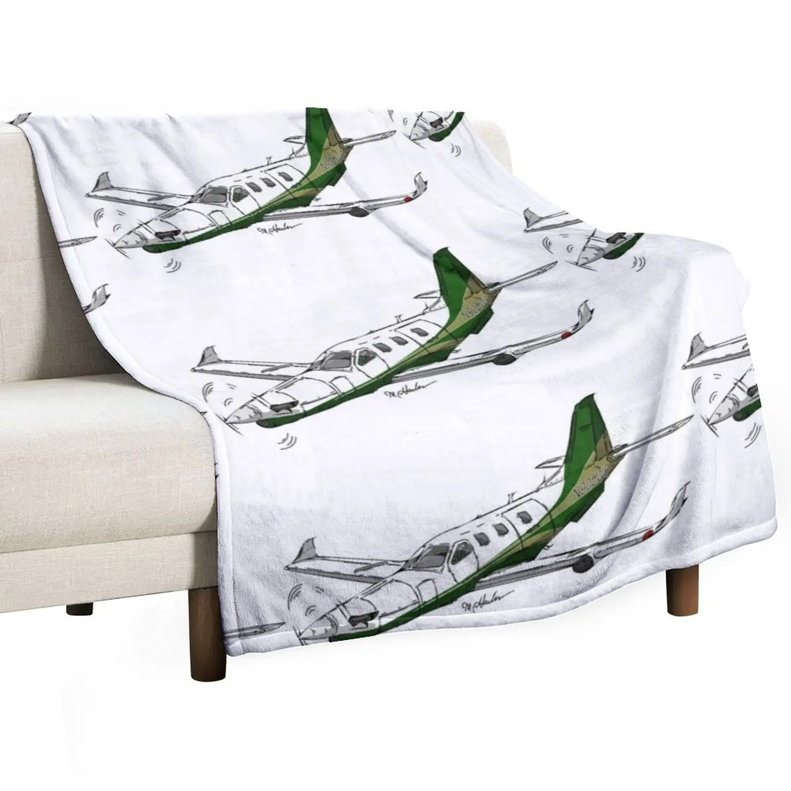 Socata TBM 700 N900WF رمي بطانية كيس النوم الأربعاء بطانيات ذات علامة تجارية فاخرة لبطانيات الأرائك