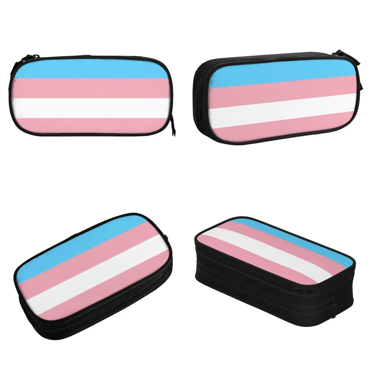 トランスジェンダーフラッグLGBTプライドペンケース新ボヘミアンレインボーyaoiペンホルダーバッグ学生用大容量オフィスジッパーペンケース