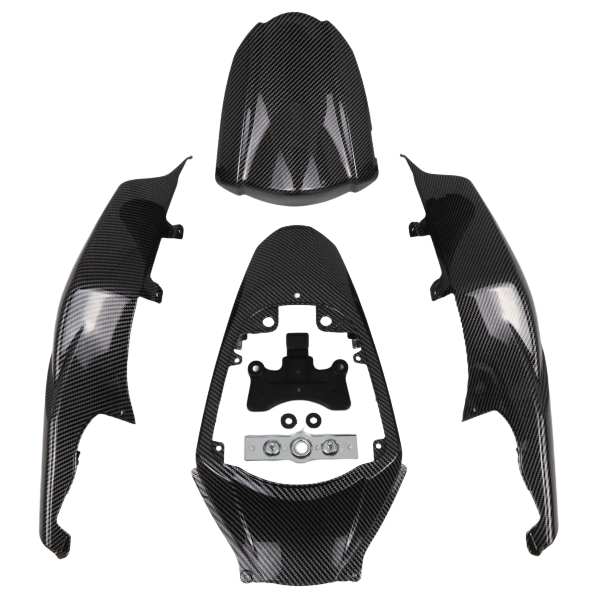 Motorcycle Carbon Fiber Pattern Rear Tail Seat Side Fairing Cover Panel Fit For Suzuki GSXR 1000 GSX-R1000 K7 K8 2007 2008