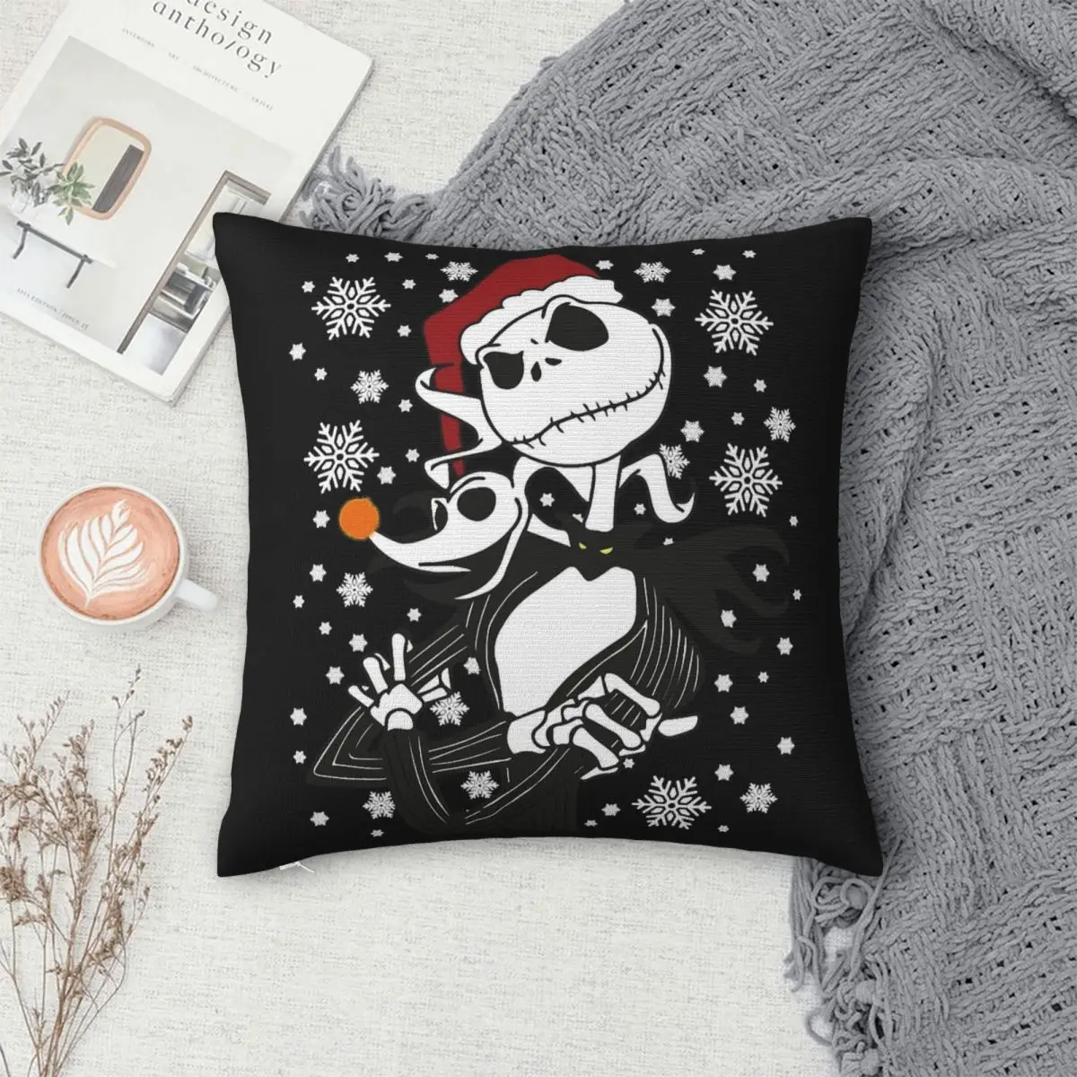عصابة جميلة للرياضيين الفكاهة جاك Skellington كيس وسادة كابوس قبل عيد الميلاد غطاء الوسادة ديكور المخدة للمنزل