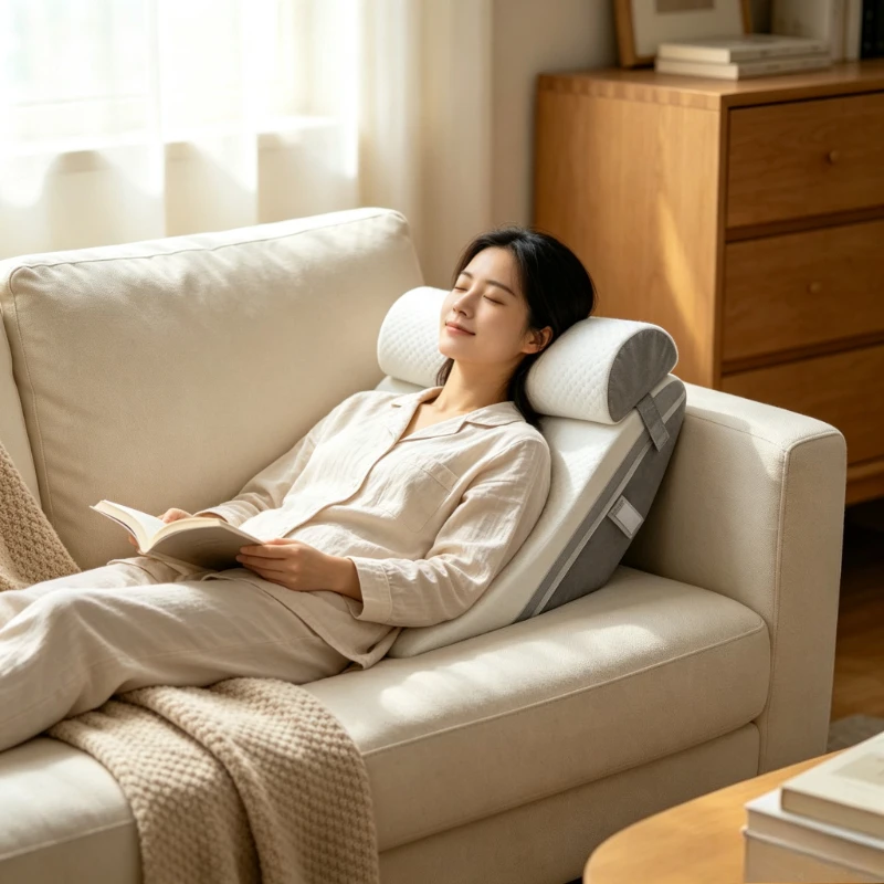 Adjustable Memory Foam Wedge Pillow, Ergonomic Breathable Bed Wedge for Acid Reflux, Snoring & Post-Surgery Recovery Support