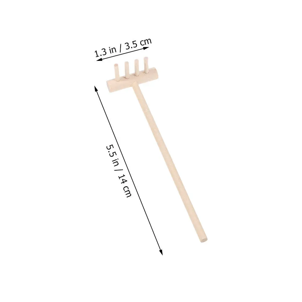 3Pcs Bamboo Mini Zen Sand Rakes Traditional Tabletop Garden Sand Tray Rake Tools Set Desktop Zen Garden Tool Tiny Desktop Rake