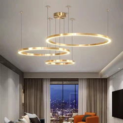Modern home decor ring led lights pendant light lamps for living room Chandeliers for dining room hanging light indoor lighting
