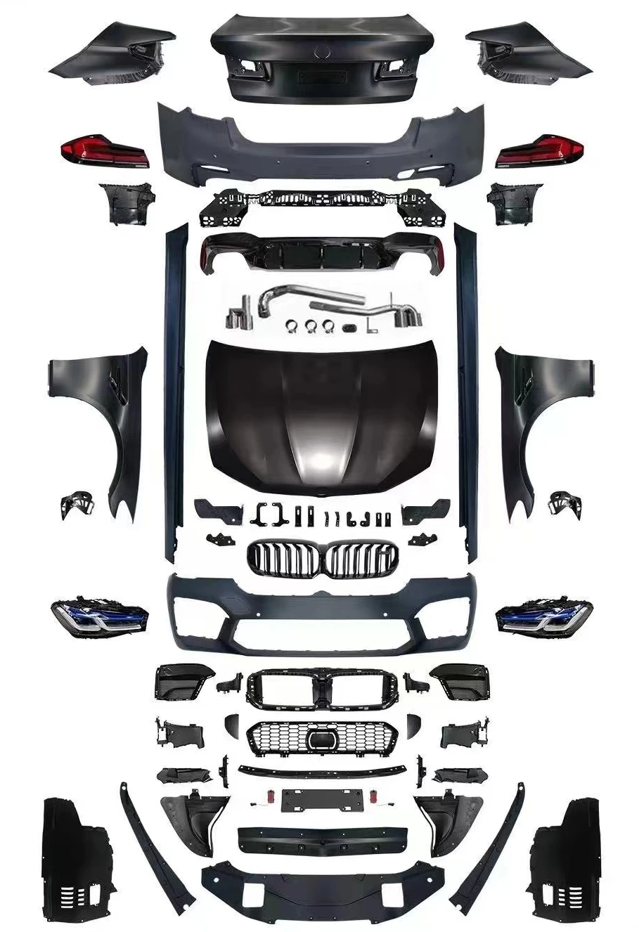 26style Cut Fit G30 LCI F90 M5 Style Conversion Kit for BMW 5 Series F10 Sedan 520i 528i 530i Upgrade F90 Facelift Exterior Part