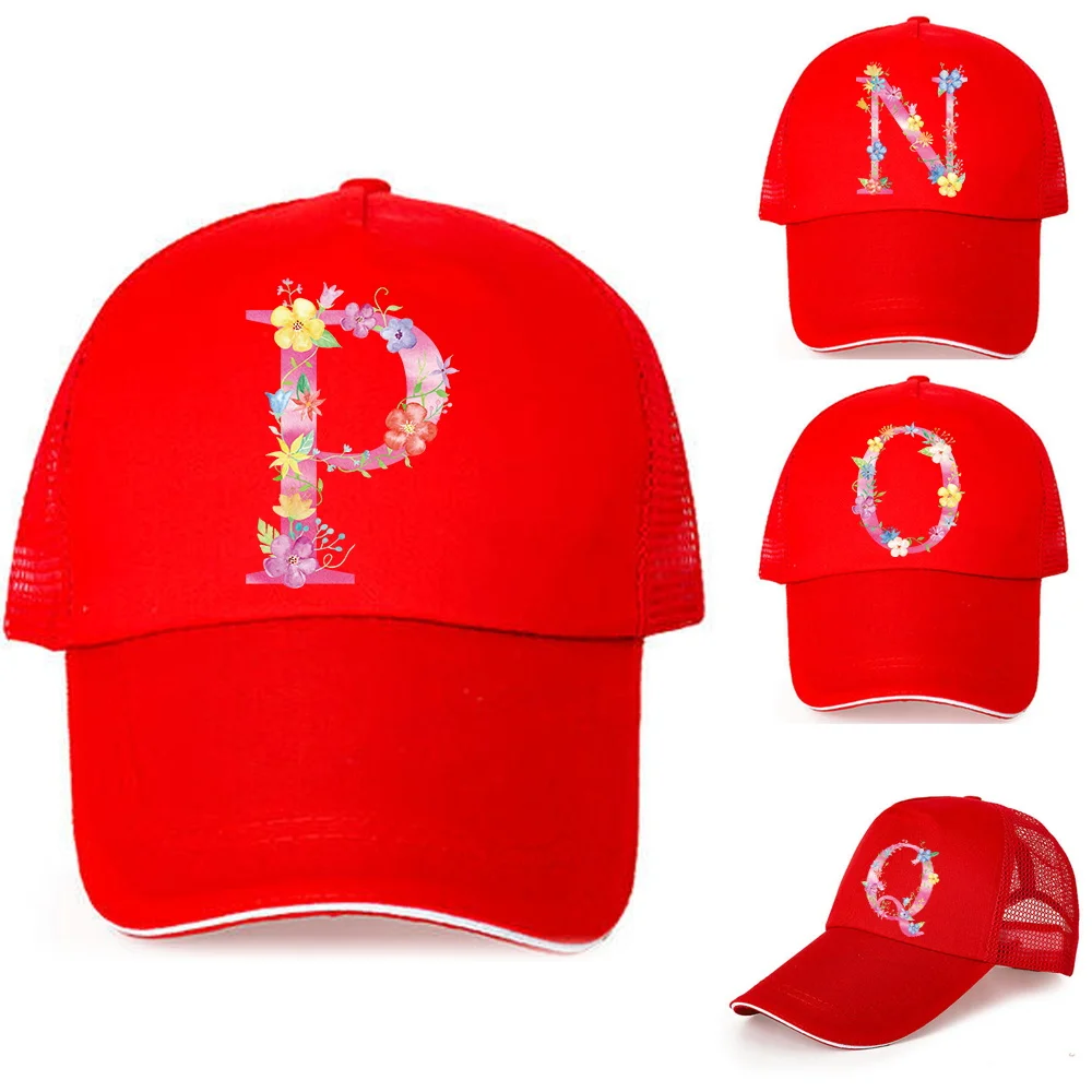 

Fashion Pink Letter Baseball Visors Caps Men Women Snapback Hip Hop Hat Summer Breathable Mesh Sun Gorras Unisex Streetwear Bone