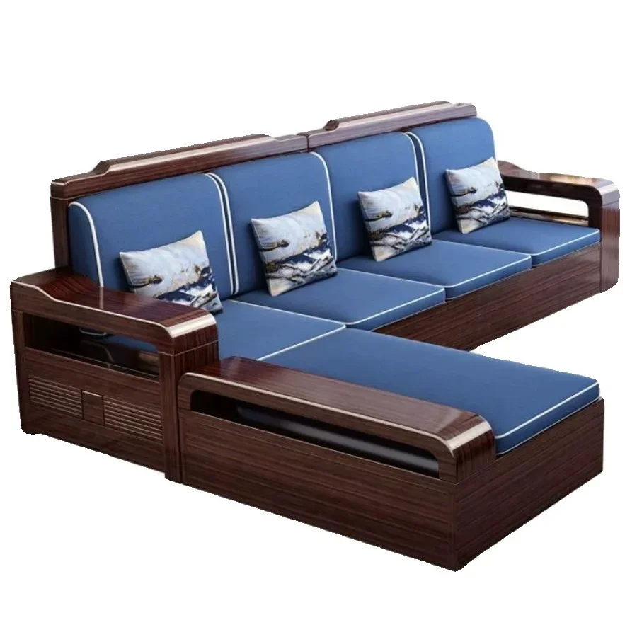 

2024 new model, purple gold, sandalwood, solid wood, sofa, multi-combination, small apartment, Chinese style, living room