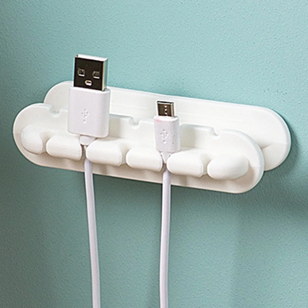 

2Pcs Cable Wire Cord Organiser Clips Electric Organizer Adhesive Desk USB Computer Cord Manager Solution