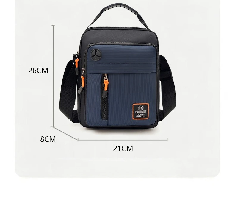 Geräumige Herrentasche, Umhängetasche, wasserdichter und abriebfester Rucksack mit mehreren Fächern, ideal für den Geschäftsalltag. – Detail 4