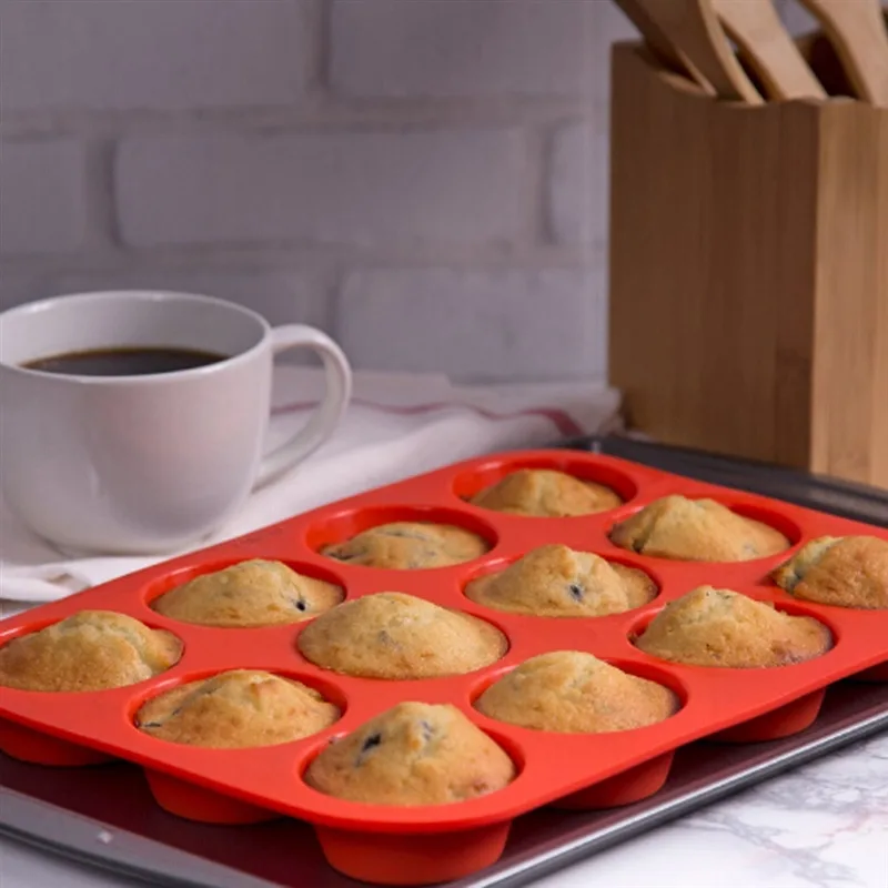 24 Holes Mini Muffin Cake Mold Silicone Non Stick Cupcake Pancake DIY Mini Chiffon Chocolate Tray Mold