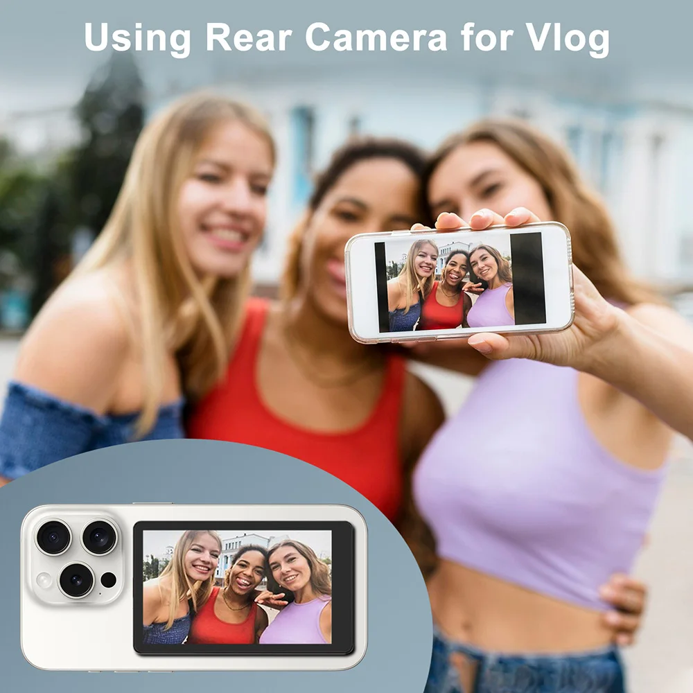 Wireless Selfie Moitor Screen Mobile Wireless Image Transfer Selfie Screen Compatible Phone  Rear Cmera Montoring Screen