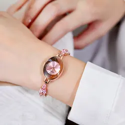 Women's Watch Brand Women's Light Luxury Diamond Inlaid Fashion Waterproof Women's Quartz Bracelet Watch V55